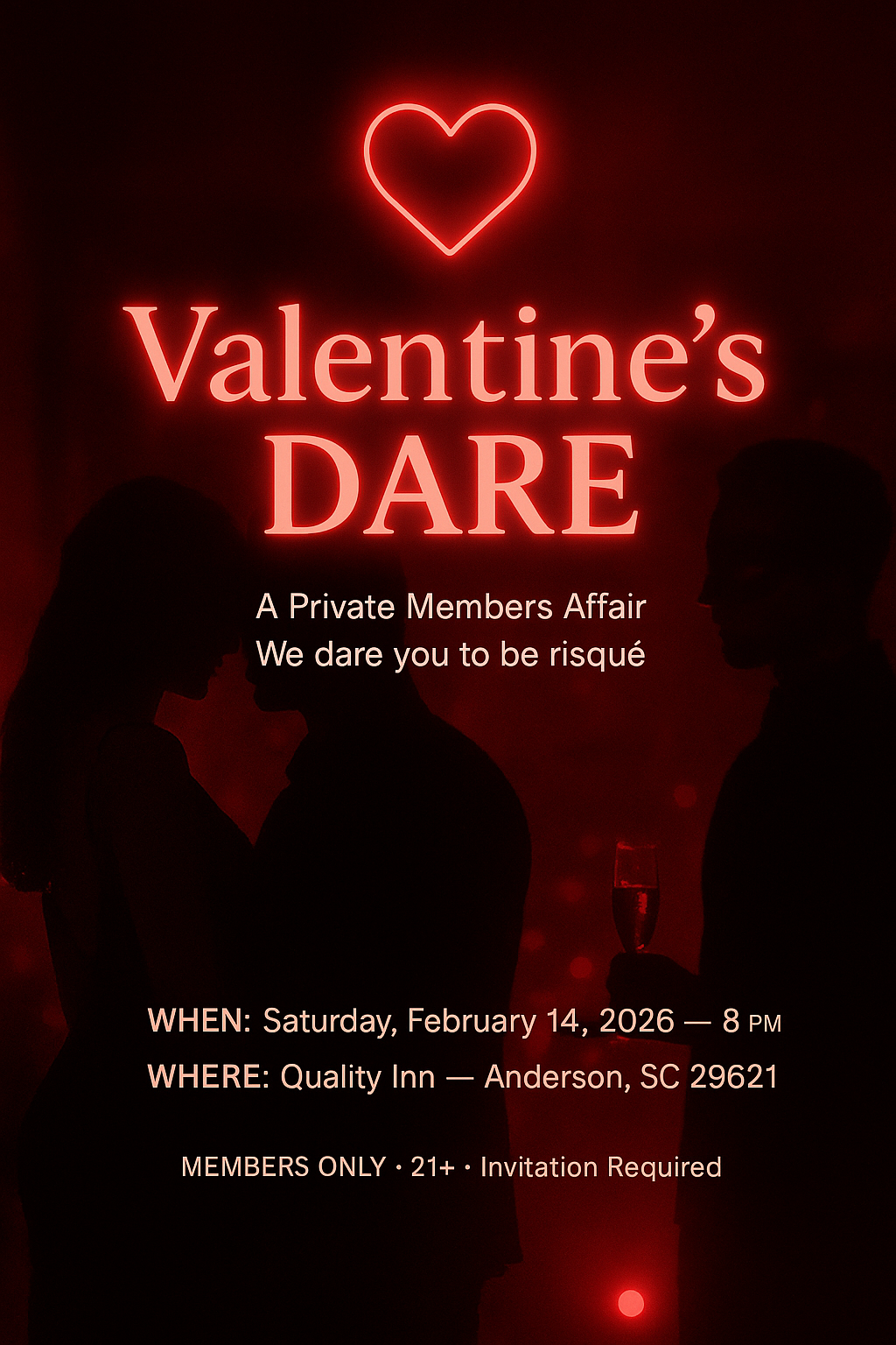 Anderson : February 14, 2026 - 8:00pm - Valentine's DARE